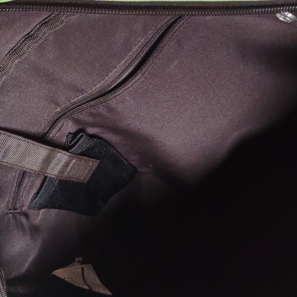 Puma Messenger Shoulder Bag, Brown & Lime Green With Tan Protective Feet - Picture 2 of 5